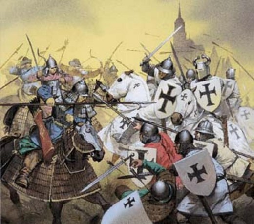 Battle between Crusades and Mongols