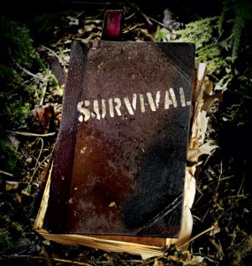 Survival Book surrounded by a jungle