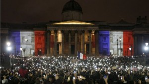 Candelight vigil for Paris